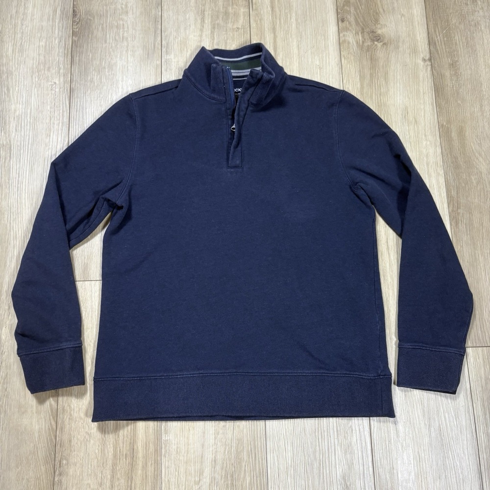 Untuckit Men's‎ Navy Blue Long Sleeve Quarter Zip Sweater Size Medium M